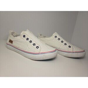 BlowFish Malibu white Tattered Slip On  converse style Sneakers Women's Sz 7